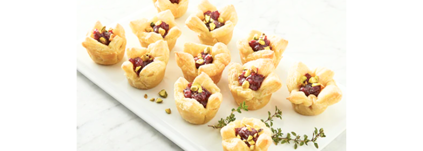 Brie and Cranberry Puff Pastry Cups